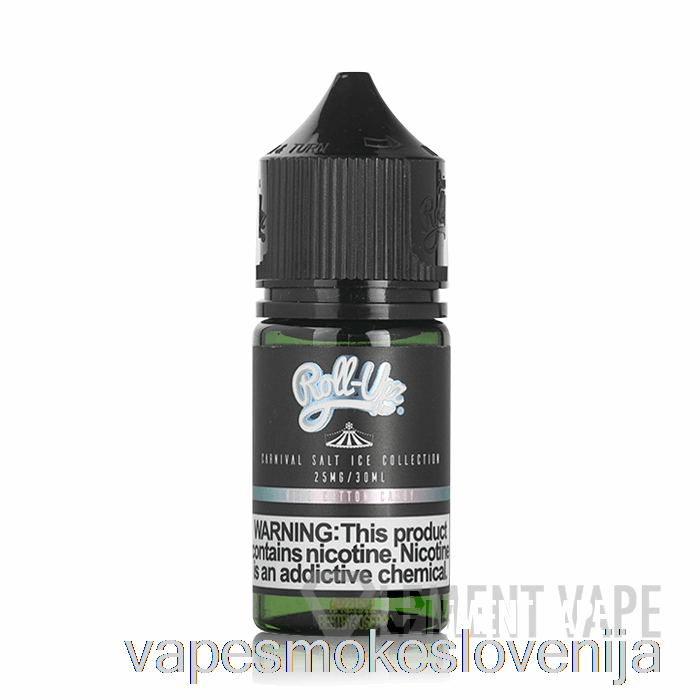 Vape Slovenija Ice Blue Cotton Candy Sol - Carnival - Juice Roll Upz - 30ml 25mg